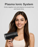 Hair Dryer 1800W with Diffuser for Curly Hair, Plasma Ionic for Frizz Control, Foldable