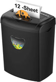 12-Sheet Cross Cut Paper Shredder with Large 5.55-Gallon Basket
