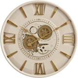 Mid Century Minimalist Modern Wall Clocks,24 Inch w/ Moving Gears, Large