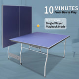 8*4.5ft Mid-Size Foldable Portable Ping Pong Table Set Indoor Use with Net