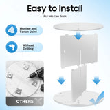 4 Tier Rotating Bookshelf 360° Spinning Display Rack with Wheels