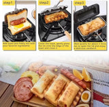 1pcs Breakfast Sandwich Maker, hot dog toaster,press bakeware nonstick frying pan