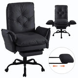 Cross Legged Office Chair with Footrest, High Back Criss Cross Chair with