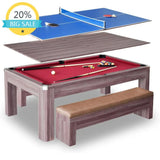 Bench-Included Billiards Table Combo Set