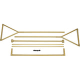 Heavy Duty Clothes Rack Gold with Double Hanging Rod for Bedroom