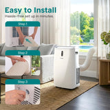 Portable 14000 BTU Air Cooler for Rooms up to 550 sq ft, 3-in-1 Fan