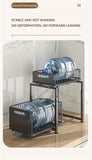 2 Tier Slide Out Cabinet Organizer Heavy Duty, Under Sink Storage Shelf for Kitchen Bathroom,