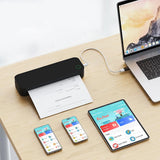 A4 Portable Printer Inkless for Travel Bluetooth Wireless Thermal Printer With 1 Roll Thermal Paper Kit
