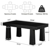 LITTLE TREE 5ft Conference Table, Heavy Duty Rectangular Modern Industrial Meeting Table with 4 Tapered Legs for Office, Black