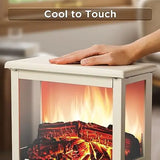 TURBRO TS17Q 19" Infrared Electric Fireplace Stove – 3-Sided Flame