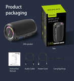 Zealot S49 20W Portable Ourdoor Wireless Subwoofer Speaker,Waterproof IPX 6,Dual Pairing,