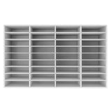 36 Compartment Literature Organizer, Rounded Corners Storage Cabinet,for Files