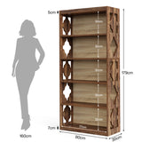 Tribesigns 6-Tier Bookcase, 71 Inches Industrial Bookshelves and Bookcases