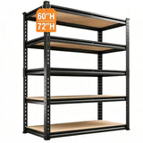 72"/60"H Garage Shelving Storage Shelves 5-Tier, 2000LBS Capacity Heavy Duty Adjustable Storage Shelve for Closet, Pantry & Garage Organization, Easy Assembly