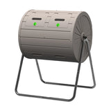 Compost Bin Outdoor 37.5 Gallon All-Season Dual Chamber Tumbling for Garden