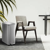 13 Gallon Trash Can, 50L Stainless Steel Kitchen Step Garbage Can, Soft Closure, Fingerprint Proof, for Kitchen