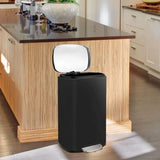 Homfa 13 Gallon (50L) Rectangular Trash Can Stainless Steel Kitchen Garbage Can