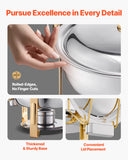 SucceBuy 4 Pack Chafing Dish Buffet Set Stainless Steel Chafer w/4 Full Size Pan