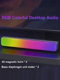 RGB Wireless Speaker Bluetooth-Compatible Desktop Speaker USB Powered Computer Speaker