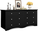 JUMMICO Dresser for Bedroom, 6 Wood Dresser Drawers For Bedroom