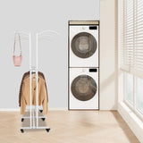 Clothing Display Rack with Wheels 6 Arms, Adjustable Height Clothes Rack 331lbs, 6 Casters
