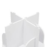 4 Tier Rotating Bookshelf 360° Spinning Display Rack with Wheels