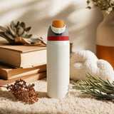 Owalaa creamy white 32oz/945ml stainless steel insulated water bottle with straw