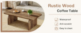 Tribesigns Farmhouse Rectangular Coffee Table, 47.24-Inch w/ Sturdy Base