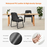 JHK Ergonomic Padded Backrest Living Room Gaming Chair Waterproof PU Leather Waiting Room Seat Thickened