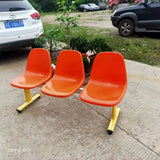 Three-person transparent plastic row chair Square waiting  Hospital bench