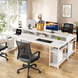 Tribesigns 78.74 Inches Extra Long Two-Person Desk, Double Computer Desk