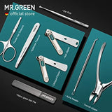 MR. Manicure Sets Pedicure Kits Stainless Steel Nail Clipper Personal Care Tools with PU Leather Case
