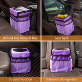 Car Trash Can Foldable Garbage Bin Leakproof 2.3 Gallons Car Trash Bag