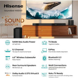 HS5100 5.1Ch Sound Bar with Wireless Subwoofer, 540W, Dolby Digital Plus