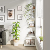 Tribesigns Corner Shelf, Modern 5-Tier Wall Corner Bookshelf, Stylish