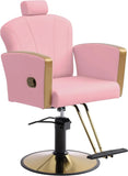 Height Adjustable Salon Chair for Hair Sylist, Reclining Salon Hair Chairs, Hydraulic Barber Chair, 360 Degree Swivel Shampoo Chairset