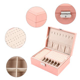 Jewelry Box for Necklaces Rings Earrings, Double Layers Storage for Women