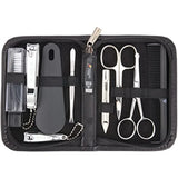 3 Swords Germany brand quality 10 Pcs manicure pedicure grooming kit set for nail care tweezers file clipper,