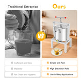 Stainless Steel Fruit Wine Press 10L, Manual Cider Juicer Crusher for Apple Grape Berry