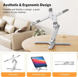 360° Rotating Laptop Stand for Desk, Ergonomic Foldable Computer Riser