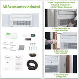 10,000 BTU Smart Inverter Window Air Conditione, Cools 450 Sq.Ft,