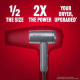 PowerMove Hair Dryer for salon use, lightweight plastic dryer in black with advanced