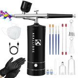 Portable highpressure airbrush kit with 48PSI compressor featuring nonclogging airbrush gun