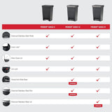 Step-On Trash Can with Slow Close Lid, 12.4 Gallon Charcoal for Kitchen Office