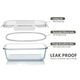 80 oz and 36 oz]Extra Large Glass Food Storage/Baking Containers Set with Lids