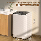 Portable washing machine for apartments RVs homes: 1.08 cu.ft full-automatic with 8 programs 6 water levels