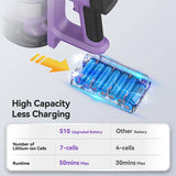INSE S10 Cordless Vacuum Cleaner 45Kpa, 6-in-1 Up to 50Min for Carpet Pet