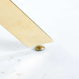 36 Inch Square Tempered Glass Dining Table with Gold Legs for Small Spaces Kitchen