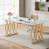 Executive Desk,Large Computer Desk, Modern Office Desk Conference Table Meeting Room Table
