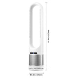 SucceBuy Tower Fan Bladeless 15.4ft/s Velocity Floor Blows Cold Air 80°